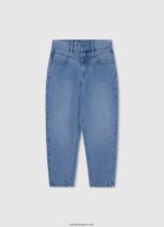 chica jeans bella de talle alto con corte globo Pepe Jeans 44JTZ1369 mezclilla