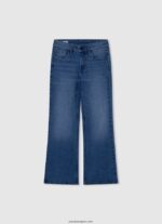 chica jeans bella de talle alto con corte globo Pepe Jeans 44JTZ1369 mezclilla - Imagen 4