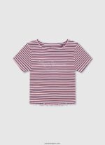 chica playera con logo brillante Pepe Jeans 44JTZ1469 estudio rojo - Imagen 5