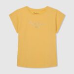 chica playera con logo de strass Pepe Jeans 44JTZ1433 brillar