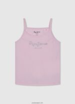 chica playera con logo de strass Pepe Jeans 44JTZ1433 brillar - Imagen 5