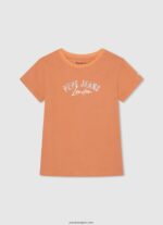 chica playera con logo estampado Pepe Jeans 44JTZ1454 durazno