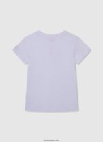 chica playera con logo estampado Pepe Jeans 44JTZ1455 blanco - Imagen 2