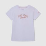 chica playera con logo estampado Pepe Jeans 44JTZ1455 blanco