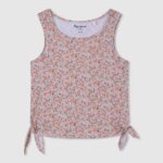 chica playera con manga sisa floral Pepe Jeans 44JTZ1435 durazno