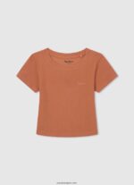 chica playera con rayas desteñidas Pepe Jeans 44JTZ1462 Rosa suave - Imagen 3