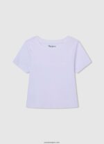 chica playera con rayas desteñidas Pepe Jeans 44JTZ1462 Rosa suave - Imagen 5