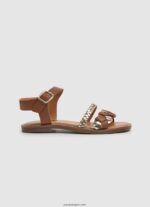 chica sandalias irma de piel trenzada Pepe Jeans 44JTZ1337 broncearse