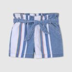 chica shorts de mezclilla con estampado de rayas Pepe Jeans 44JTZ1508 mezclilla