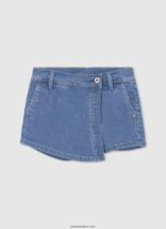 chica shorts de mezclilla de corte regular Pepe Jeans 44JTZ1511 mezclilla