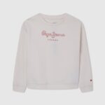 chica suéter con logo estampado Pepe Jeans 44JTZ1404 mousse