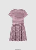 chica vestido con estampado de rayas Pepe Jeans 44JTZ1377 océano - Imagen 2