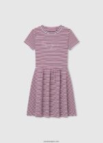 chica vestido con estampado de rayas Pepe Jeans 44JTZ1377 océano