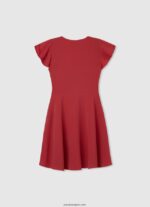 chica vestido de crepe con escote cruzado Pepe Jeans 44JTZ1374 estudio rojo - Imagen 2