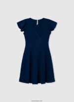 chica vestido de crepe con escote cruzado Pepe Jeans 44JTZ1374 estudio rojo - Imagen 3