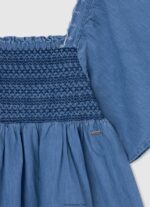 chica vestido de mezclilla bordado Pepe Jeans 44JTZ1380 bahía - Imagen 3