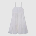 chica vestido romántico de algodón Pepe Jeans 44JTZ1398 mousse