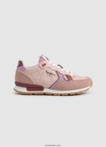 chica zapatillas brit animal combinadas Pepe Jeans 44JTZ1329 rosa malva