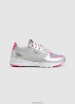 chica zapatillas deportivas york metalizadas Pepe Jeans 44JTZ1333 plata
