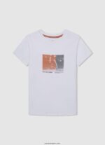 chico camiseta con estampado de foto Pepe Jeans 44JTZ1655 blanquecino