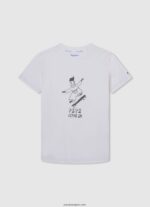 chico camiseta con estampado gráfico Pepe Jeans 44JTZ1653 blanquecino