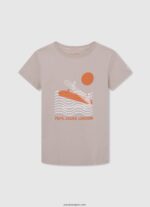 chico playera con logo estampado Pepe Jeans 44JTZ1617 calabaza naranja - Imagen 3