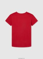 chico playera con logo estampado Pepe Jeans 44JTZ1647 estudio rojo - Imagen 2