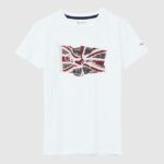 chico playera con logo y bandera Pepe Jeans 44JTZ1609 blanco