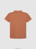 chico polo de piqué con logo bordado Pepe Jeans 44JTZ1657 calabaza naranja - Imagen 2