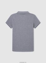 chico polo de piqué con logo bordado Pepe Jeans 44JTZ1666 gris marga - Imagen 2