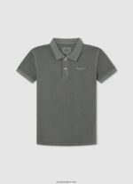 chico polo de piqué con logo bordado Pepe Jeans 44JTZ1666 gris marga - Imagen 5