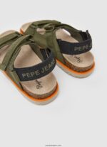 chico sandalias anatómicas berlin saturday Pepe Jeans 44JTZ1551 verde caqui - Imagen 4