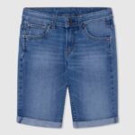 chico shorts de mezclilla ajustados Pepe Jeans 44JTZ1683 mezclilla