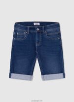 chico shorts de mezclilla ajustados Pepe Jeans 44JTZ1684 mezclilla