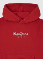 chico suéter con capucha de algodón Pepe Jeans 44JTZ1581 estudio rojo - Imagen 3