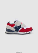 chico zapatillas combinadas london may Pepe Jeans 44JTZ1536 rojo