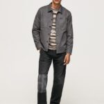 hombres adams jeans de tiro medio holgados Pepe Jeans 44JTZ815 mezclilla