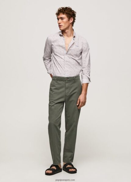 hombres camisa Lenora slim de popelina Pepe Jeans 44JTZ1075 blanco
