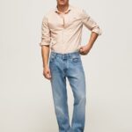 hombres camisa lucus slim de popelina Pepe Jeans 44JTZ1053 blanquecino