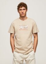 hombres camiseta con estampado de foto Pepe Jeans 44JTZ989 malta