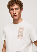 hombres camiseta con estampado de foto Pepe Jeans 44JTZ990 blanquecino - Imagen 3