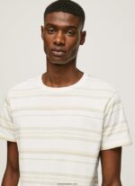 hombres camiseta con estampado de rayas Pepe Jeans 44JTZ994 blanquecino - Imagen 3