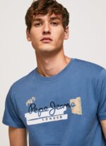 hombres camiseta de algodón con logo de pinceles Pepe Jeans 44JTZ929 ozzy - Imagen 3
