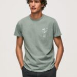 hombres camiseta de algodón lavado y teñido Pepe Jeans 44JTZ925 fundición