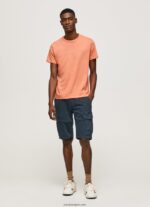 hombres camiseta de algodón liso Pepe Jeans 44JTZ995 calabaza naranja - Imagen 2