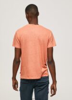 hombres camiseta de algodón liso Pepe Jeans 44JTZ995 calabaza naranja - Imagen 4
