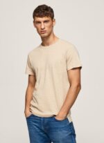 hombres camiseta de algodón liso Pepe Jeans 44JTZ996 malta