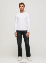 hombres camiseta de manga larga de algodón Pepe Jeans 44JTZ1007 blanco - Imagen 2