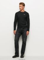 hombres camiseta de manga larga de algodón Pepe Jeans 44JTZ1008 negro - Imagen 2