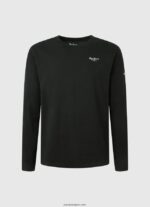 hombres camiseta de manga larga de algodón Pepe Jeans 44JTZ1008 negro - Imagen 5